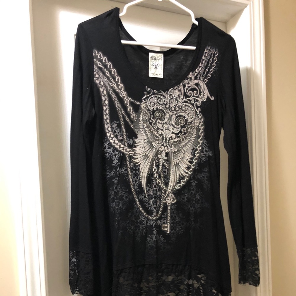 Vocal Black embellished Tunic